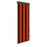 vidaXL Rolgordijn voor buiten 60x250 cm blauw en wit