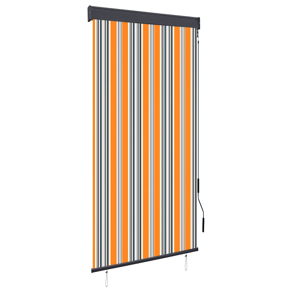 vidaXL Rolgordijn voor buiten 60x250 cm blauw en wit