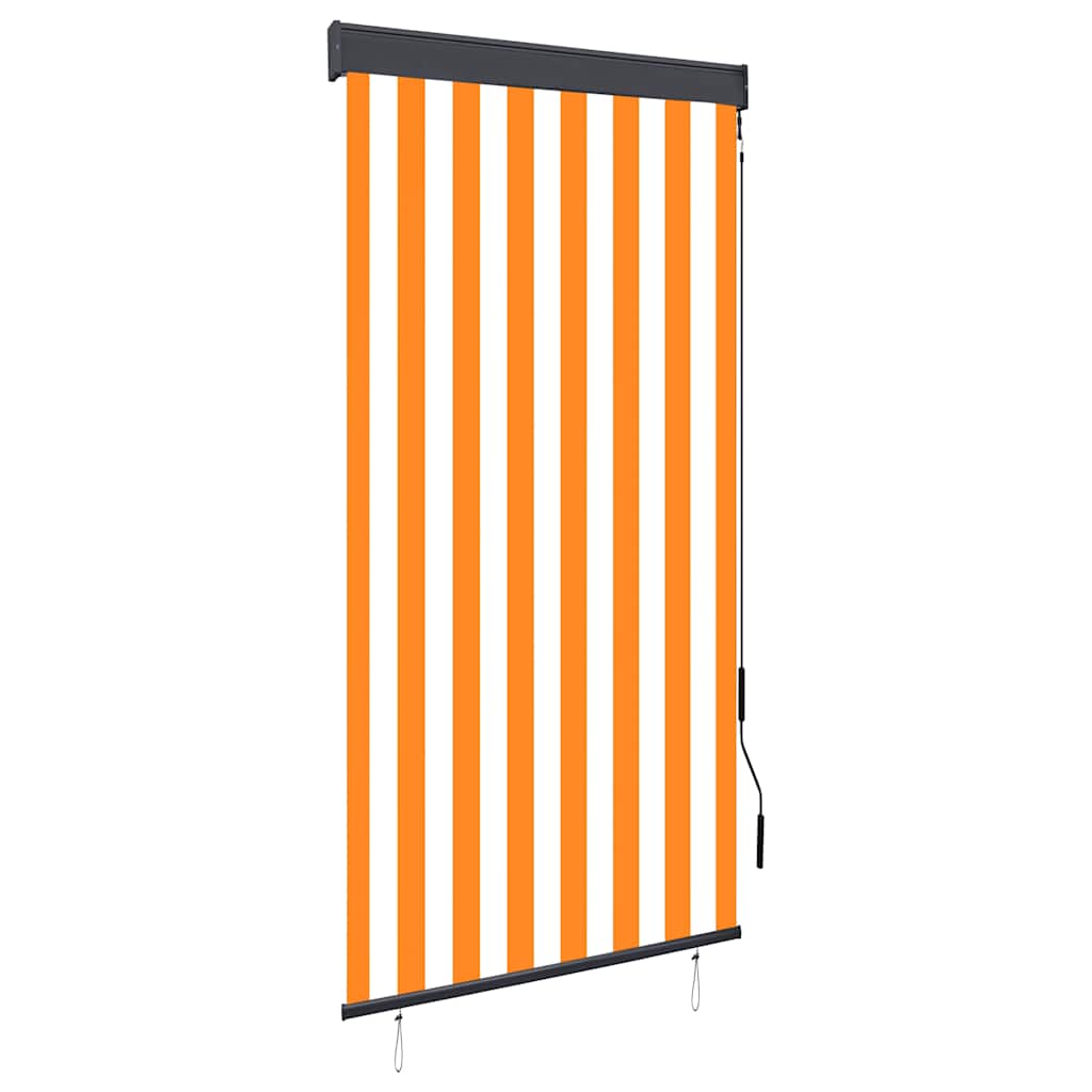 vidaXL Rolgordijn voor buiten 60x250 cm blauw en wit