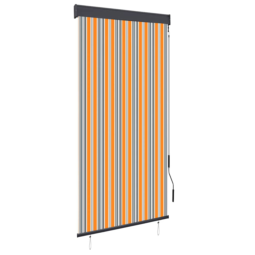 vidaXL Rolgordijn voor buiten 60x250 cm blauw en wit