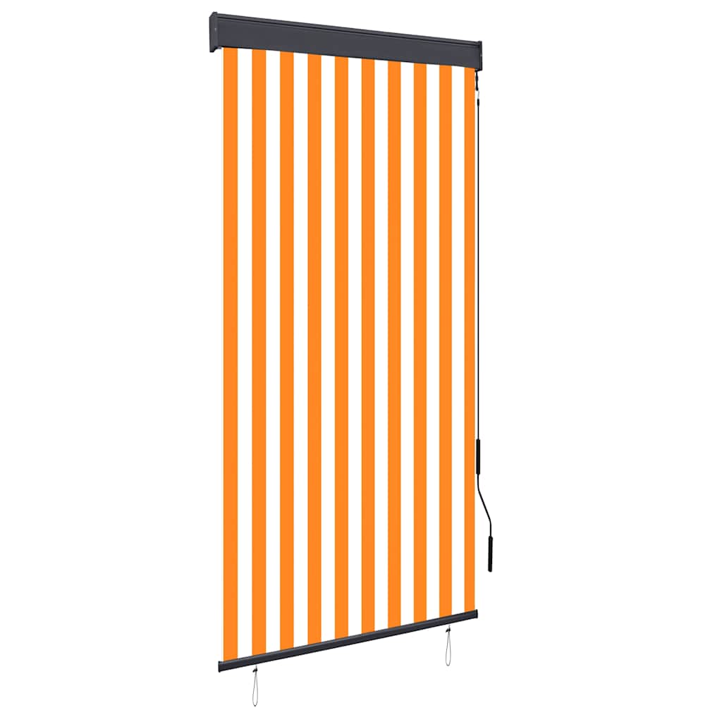 vidaXL Rolgordijn voor buiten 60x250 cm blauw en wit
