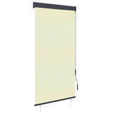 vidaXL Rolgordijn voor buiten 60x250 cm blauw en wit