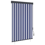 vidaXL Rolgordijn voor buiten 60x250 cm blauw en wit