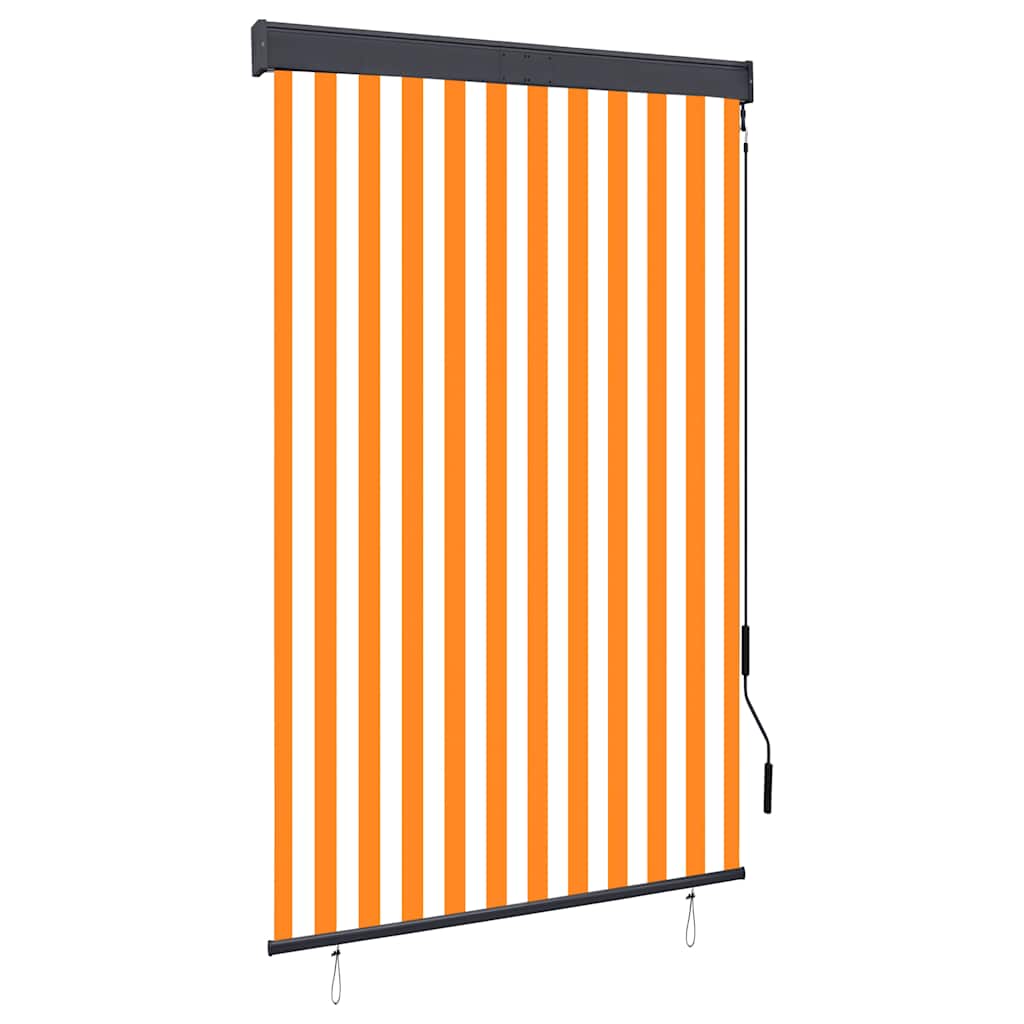 vidaXL Rolgordijn voor buiten 60x250 cm blauw en wit
