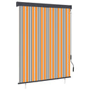 vidaXL Rolgordijn voor buiten 60x250 cm blauw en wit