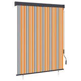 vidaXL Rolgordijn voor buiten 60x250 cm blauw en wit