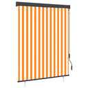 vidaXL Rolgordijn voor buiten 60x250 cm blauw en wit