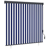vidaXL Rolgordijn voor buiten 60x250 cm blauw en wit