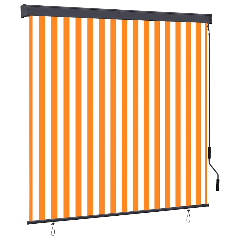 vidaXL Rolgordijn voor buiten 60x250 cm blauw en wit