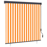vidaXL Rolgordijn voor buiten 60x250 cm blauw en wit