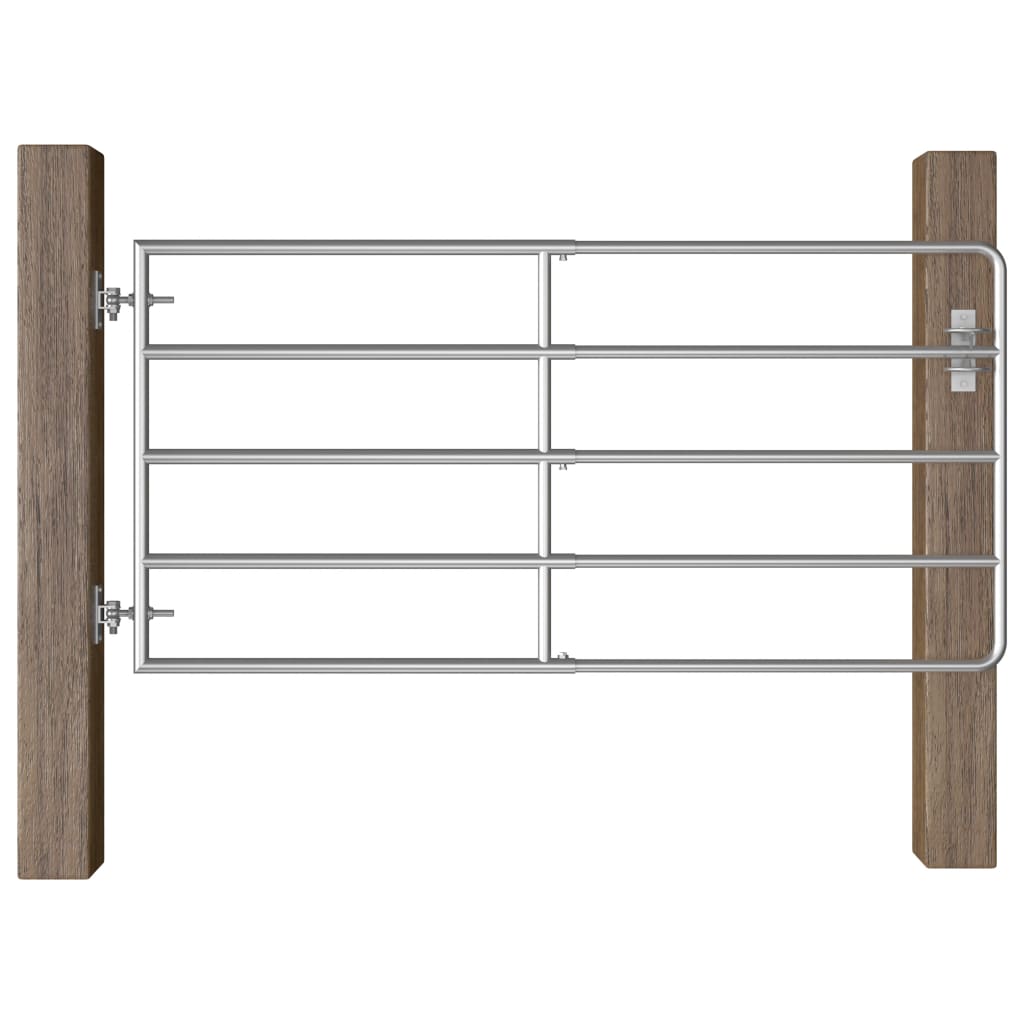 vidaXL Porte avec 5 supports (95-170)x90 cm acier inoxydable couleur argent