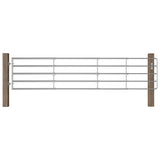 vidaXL Porte avec 5 supports (95-170)x90 cm acier inoxydable couleur argent