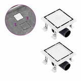 vidaXL Shower Drain with 2-in-1 Lids 15x15 cm Stainless Steel