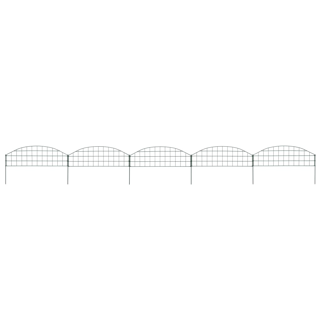 vidaXL Fencing Set Curved 77.3x26 cm Green
