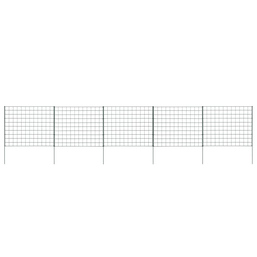 vidaXL Fencing Set Curved 77.3x26 cm Green