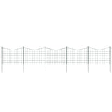 vidaXL Fencing Set Curved 77.3x26 cm Green