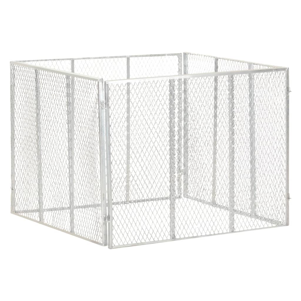 vidaXL Compostbak 85x85x70 cm gegalvaniseerd staal