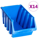 vidaXL Stapelbakken 20 st kunststof blauw