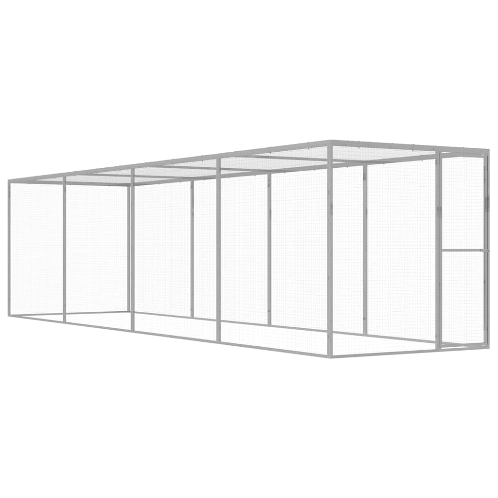 vidaXL Cat Cage 1.5x1.5x1.5 m Galvanized Steel