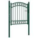 vidaXL Poort met gebogen bovenkant 100x86 cm staal groen