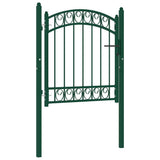 vidaXL Arch Top Gate 100x86 cm Steel Green