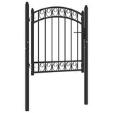 vidaXL Arch Top Gate 100x86 cm Steel Green
