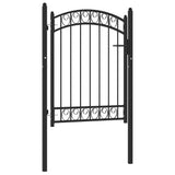 vidaXL Arch Top Gate 100x86 cm Steel Green
