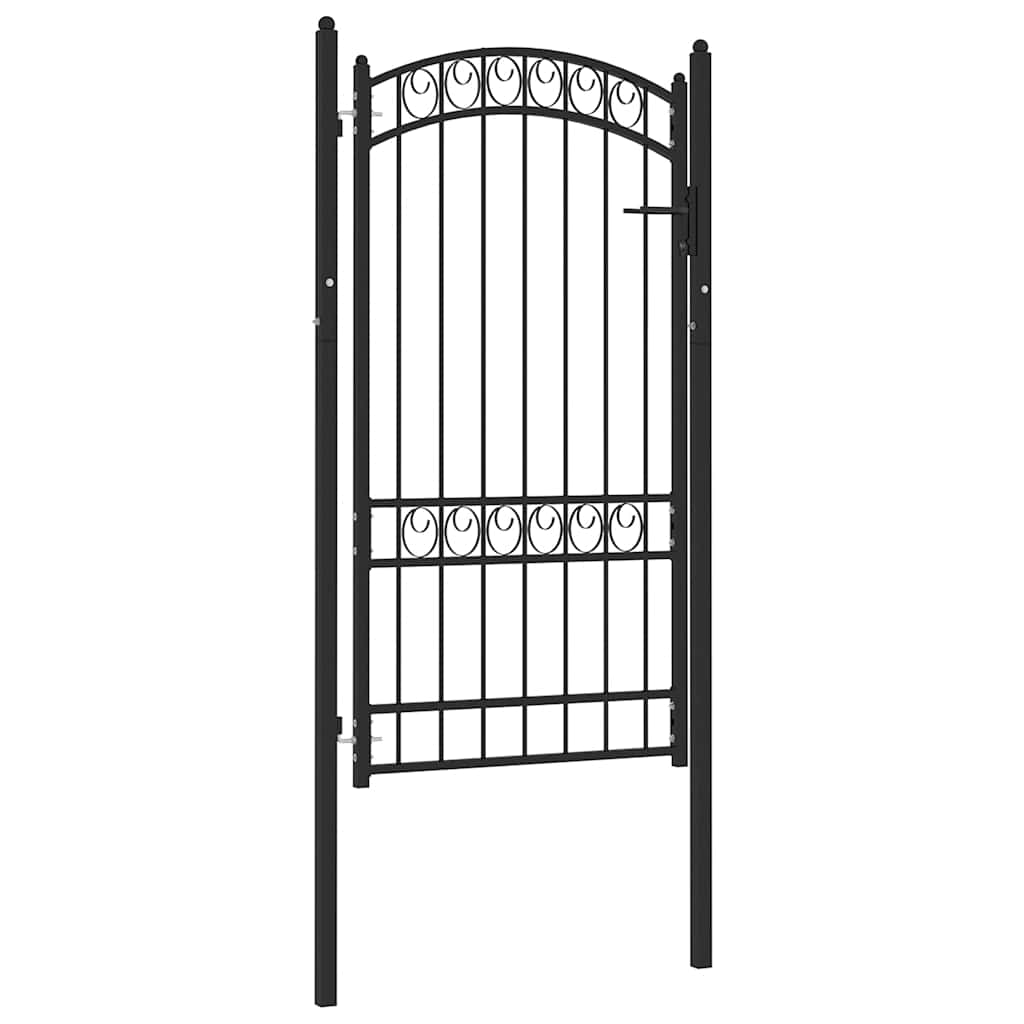 vidaXL Arch Top Gate 100x86 cm Steel Green