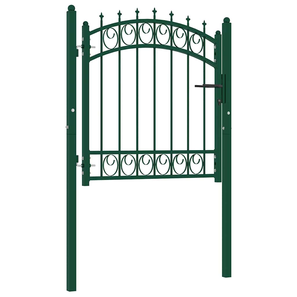 vidaXL Spear Top Gate 103x97 cm Steel Green