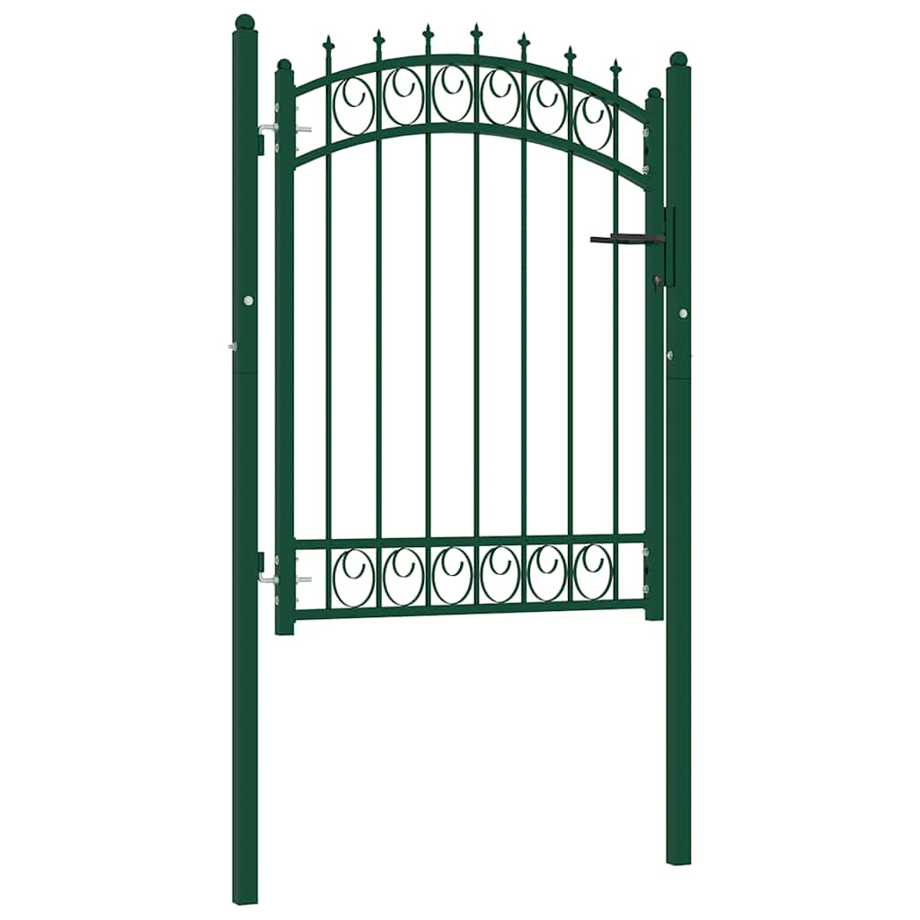 vidaXL Spear Top Gate 103x97 cm Steel Green