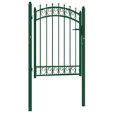 vidaXL Spear Top Gate 103x97 cm Steel Green