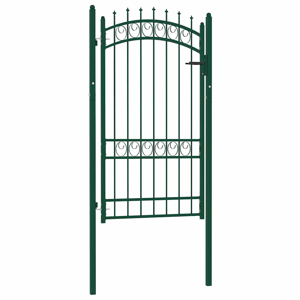 vidaXL Spear Top Gate 103x97 cm Steel Green