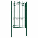 vidaXL Spear Top Gate 103x97 cm Steel Green