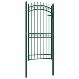 vidaXL Spear Top Gate 103x97 cm Steel Green