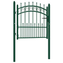 vidaXL Poort met speerpunten 104x97 cm staal groen