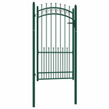 vidaXL Poort met speerpunten 104x97 cm staal groen