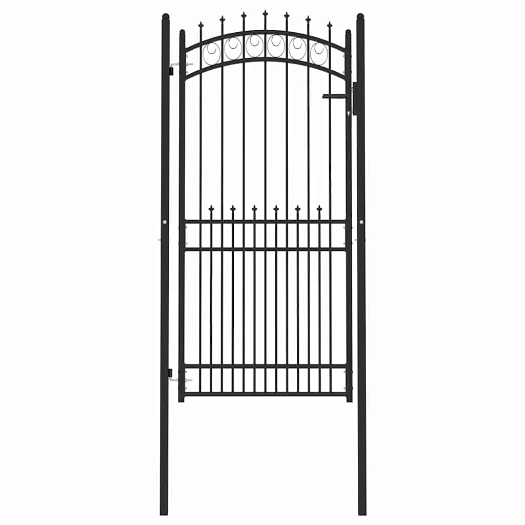 vidaXL Poort met speerpunten 104x97 cm staal groen