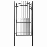 vidaXL Poort met speerpunten 104x97 cm staal groen