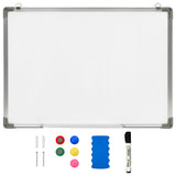 vidaXL Magnetic Whiteboard 50x35 cm Steel White