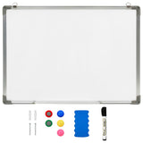 vidaXL Magnetic Whiteboard 50x35 cm Steel White