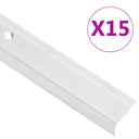 vidaXL Trapneuzen L-vormig 5 pcs 90 cm aluminium zilverkleurig