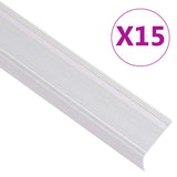 vidaXL Trapneuzen L-vormig 5 st 90 cm aluminium zilverkleurig