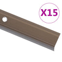 vidaXL Trapneuzen L-vormig 5 pcs 90 cm aluminium zilverkleurig