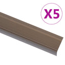 vidaXL Trapneuzen L-vormig 5 pcs 90 cm aluminium zilverkleurig