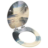 vidaXL Toilet Seat Soft Close Simple Design MDF White