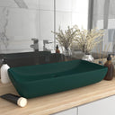 vidaXL Wastafel rechthoekig 71x38 cm keramiek matwit