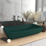 vidaXL Rectangular Wash Basin 71x38 cm Ceramic Matt White