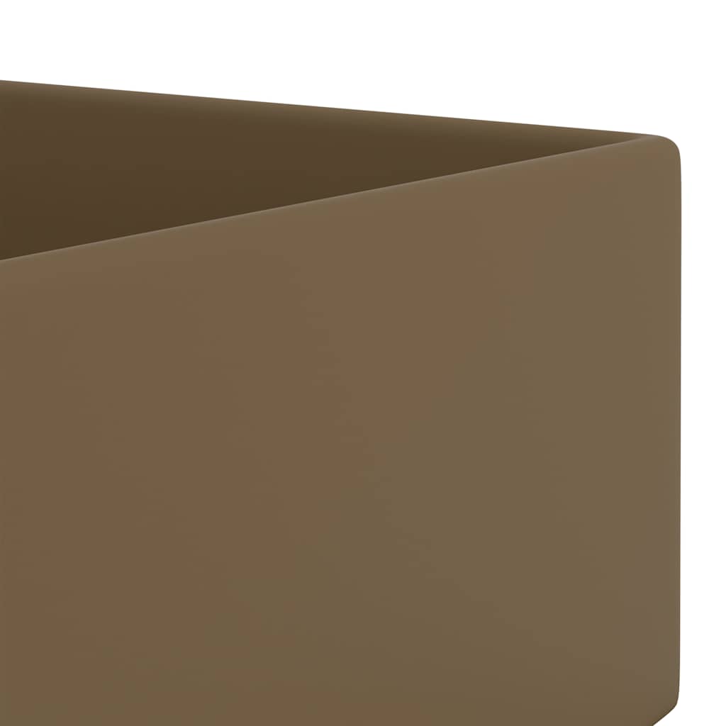 vidaXL Wastafel met overloop 49x25x15 cm keramiek zilverkleurig