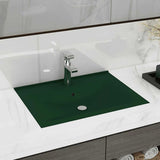 vidaXL Wash Basin with Faucet Hole 60x46 cm Ceramic Matt White