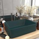 vidaXL Wastafel 41x30x12 cm keramiek matwit